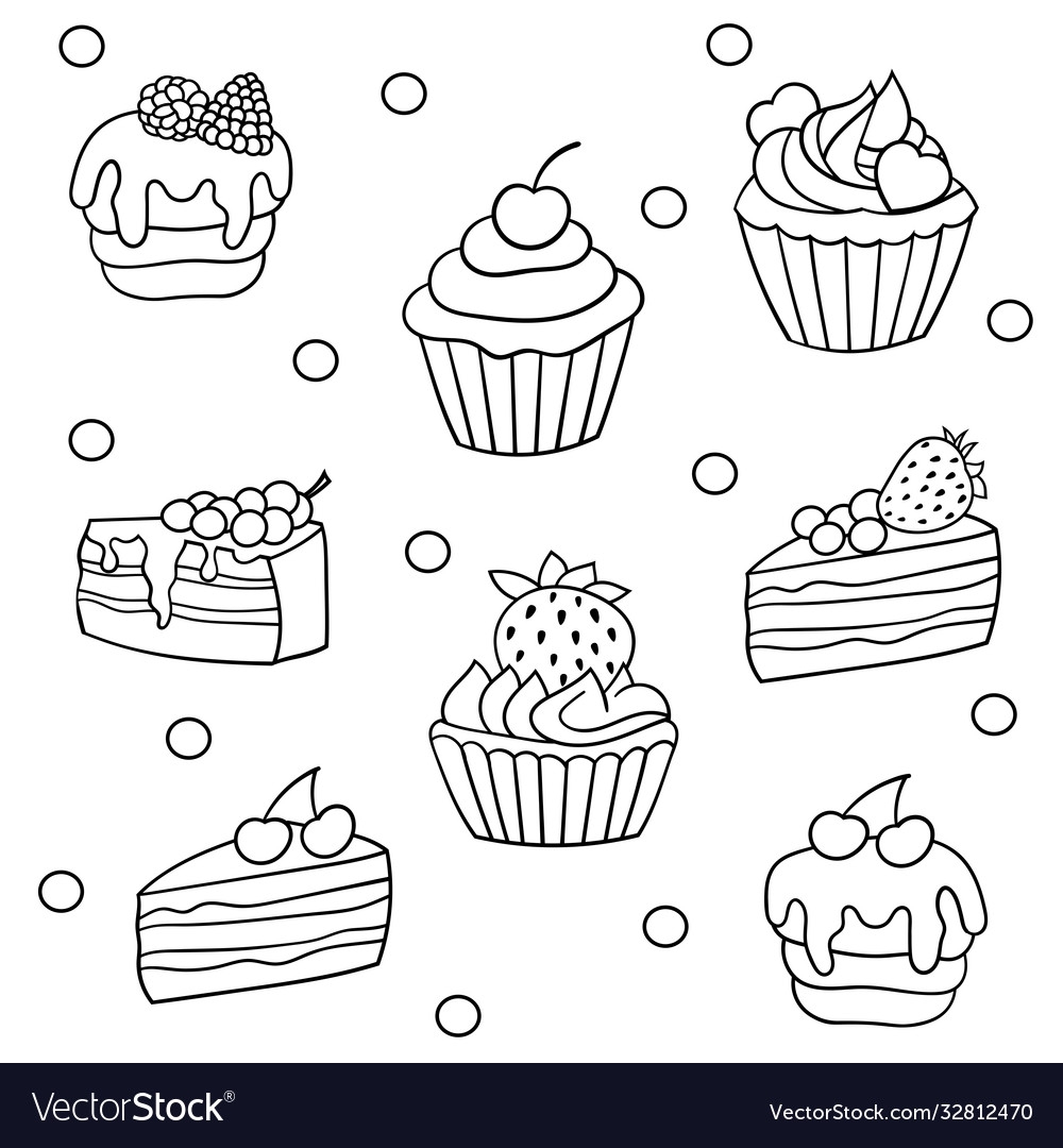 Raspberry Torte Coloring Pages
