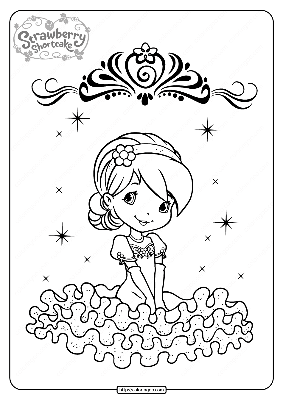 Raspberry Torte Coloring Pages