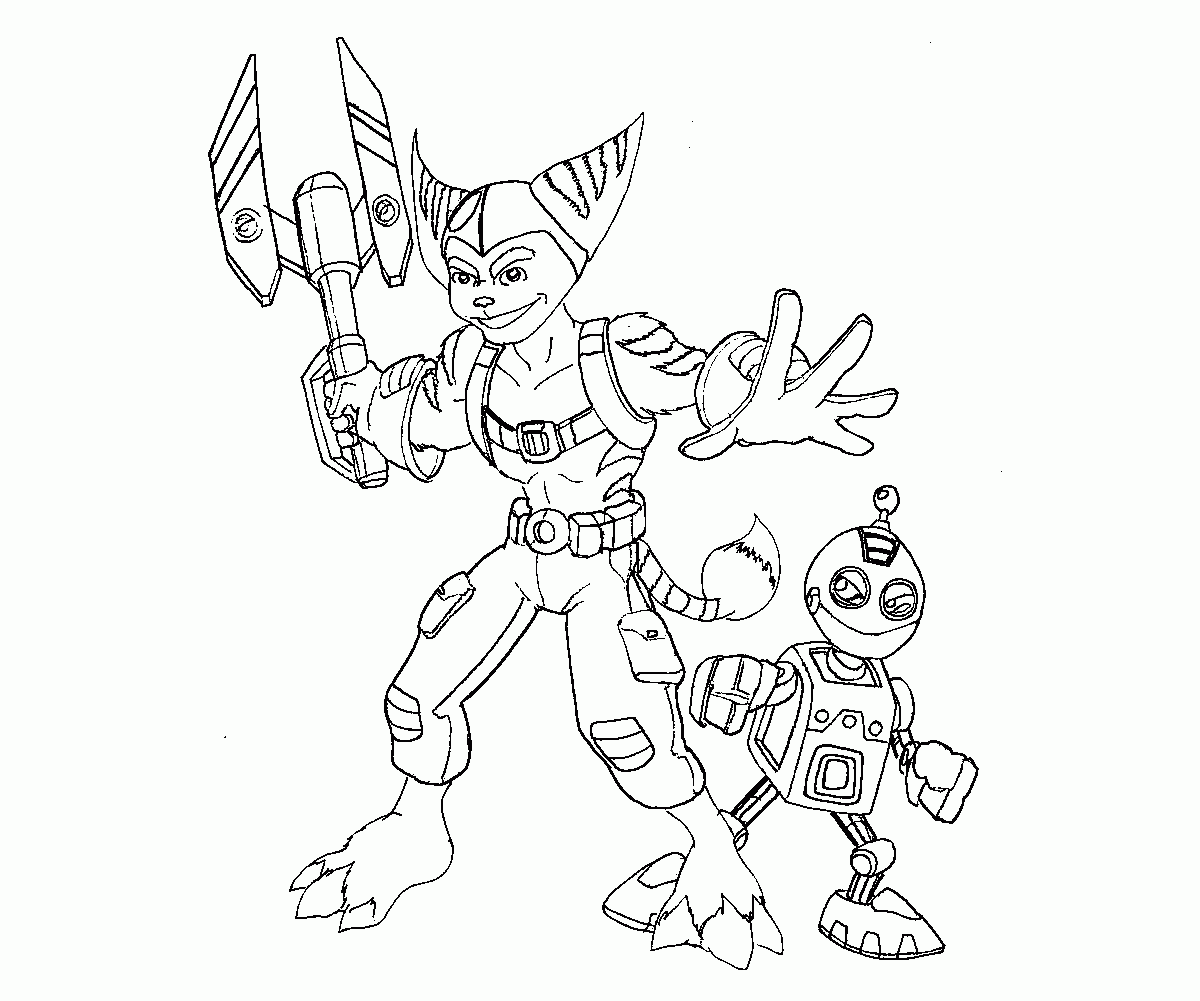 Ratchet And Clank Coloring Pages Coloring Pages