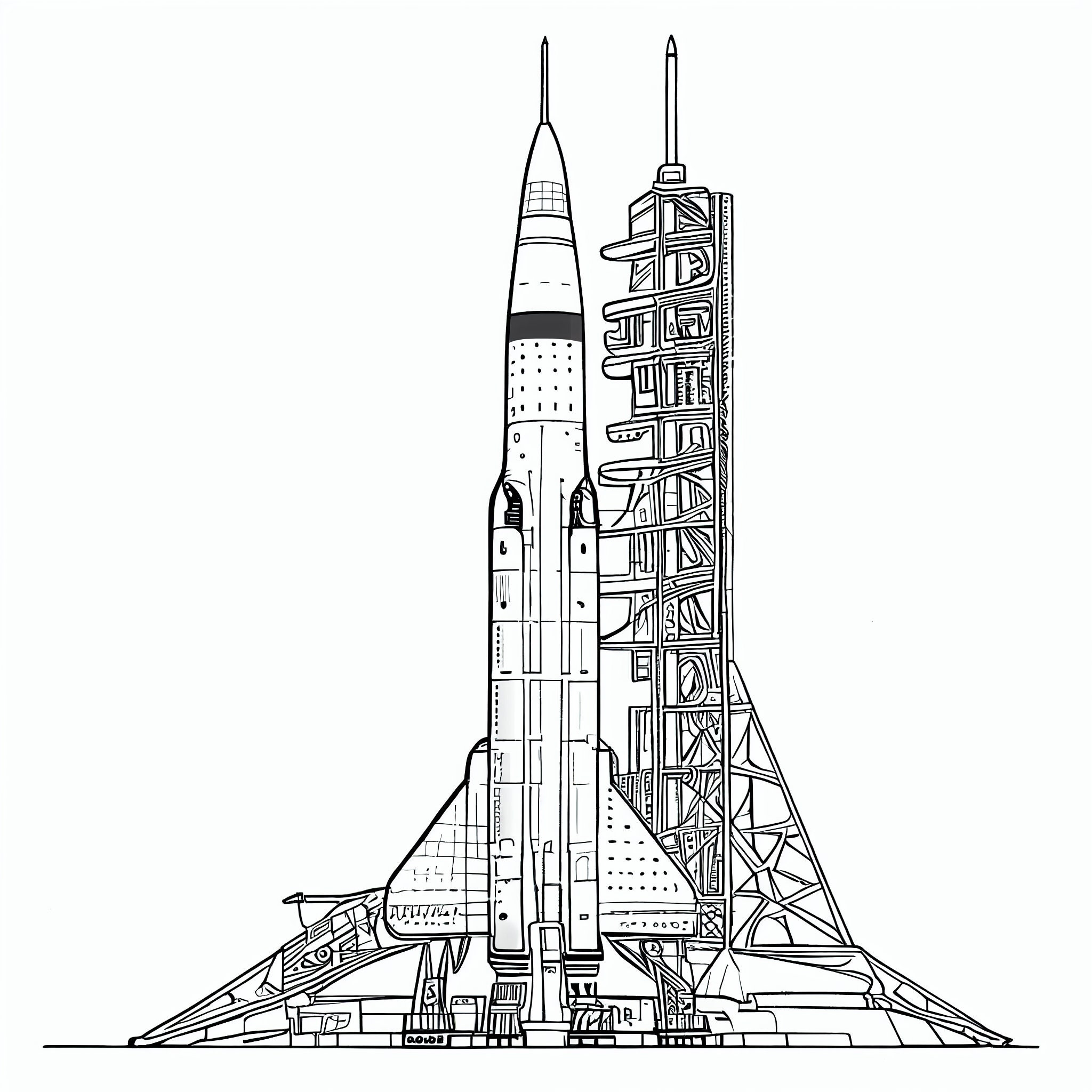 Rocket Coloring Page