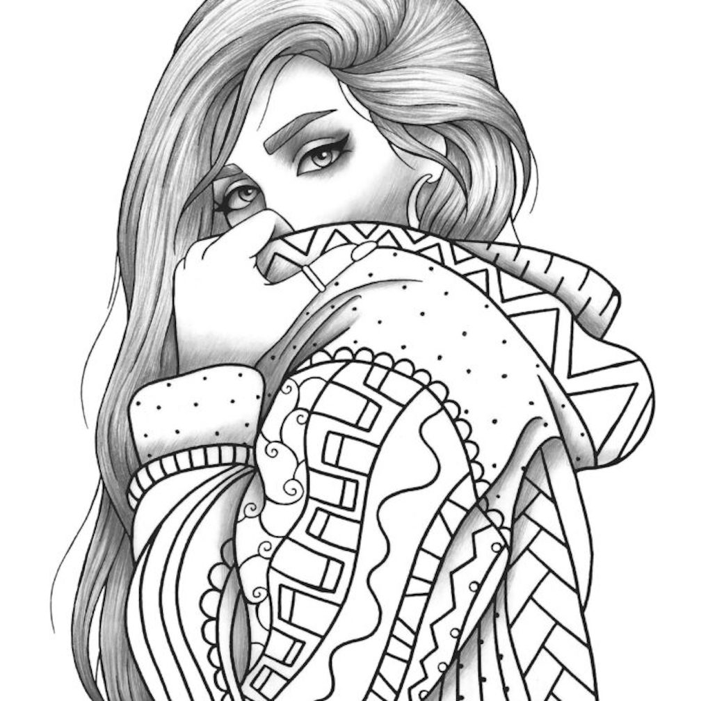 Realistic Girls Coloring Pages Coloring Home