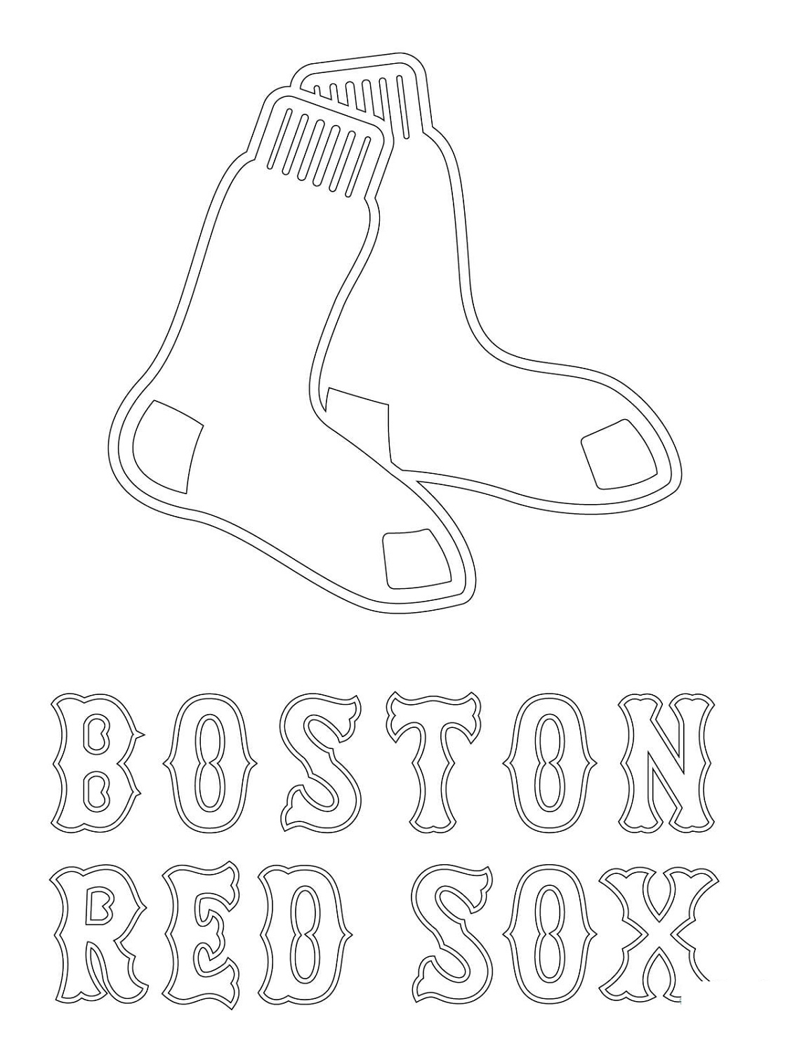Red Sox Coloring Pages Printable K5 Worksheets