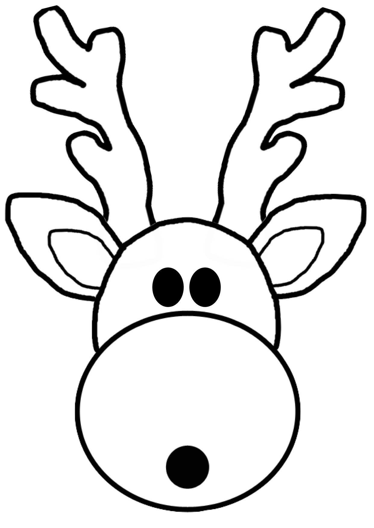 Reindeer Mask Template Rudolph Coloring Pages Diy Felt Christmas Ornaments Christmas