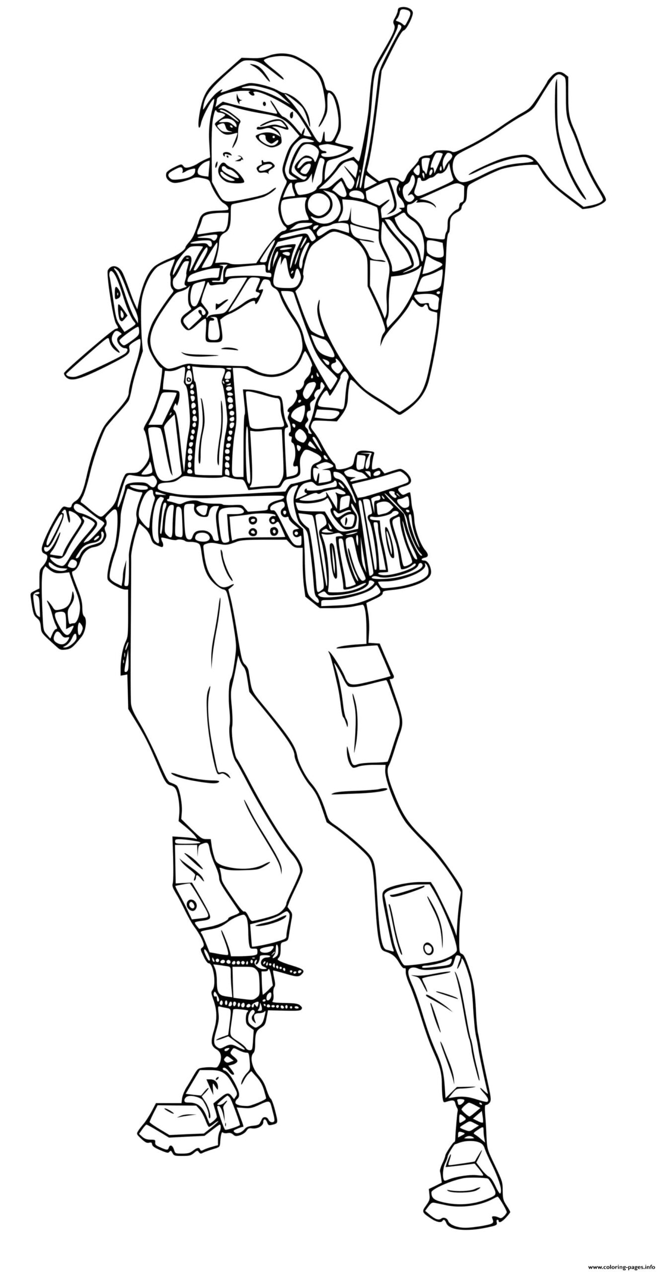 Renegade Raider Rarest Fortnite Coloring Page Printable