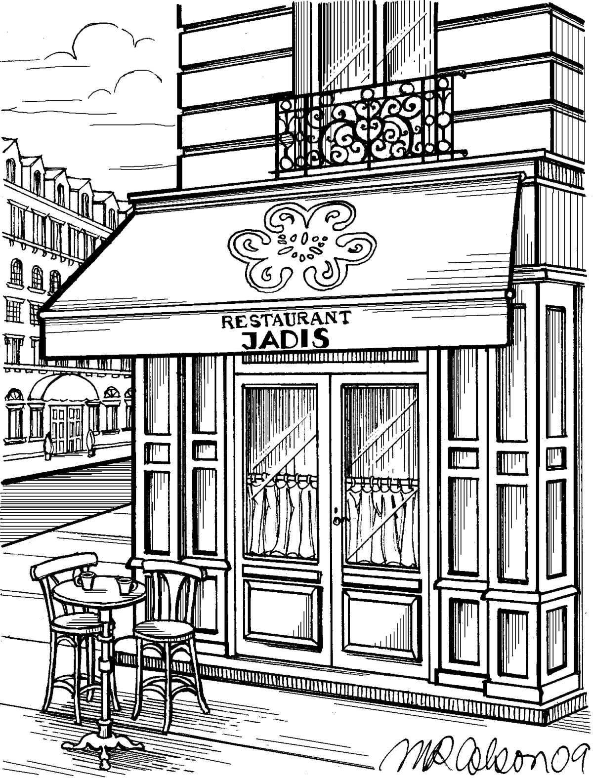 Coloring Pages Restaurant