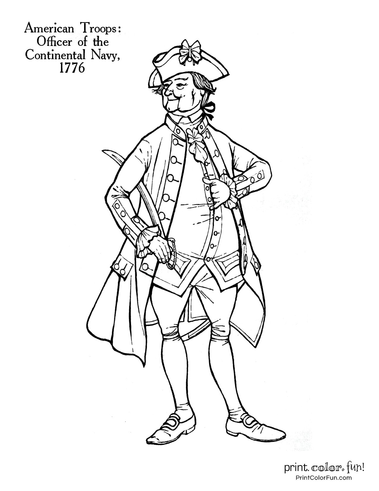 Revolutionary War Solder Coloring Pages 11 Historic Uniforms Coloring Guides At