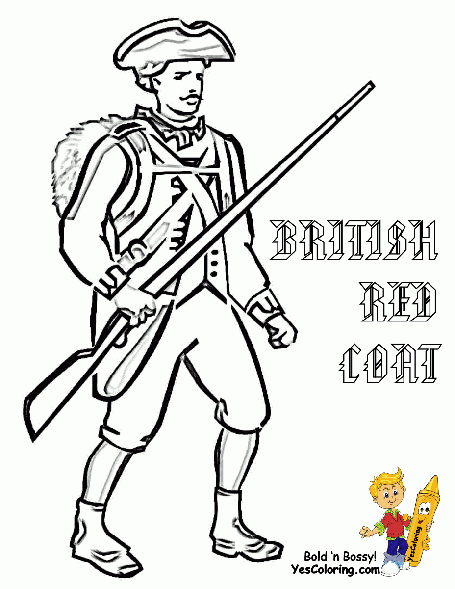 Revolutionary War Soldier Coloring Page