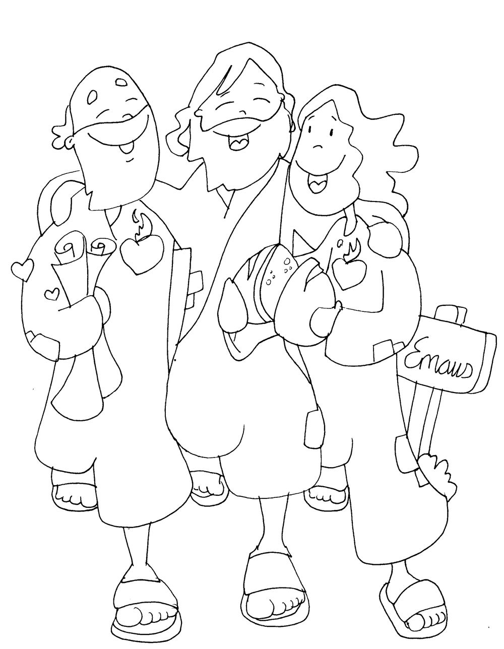 Road To Emmaus Coloring Page Artofit
