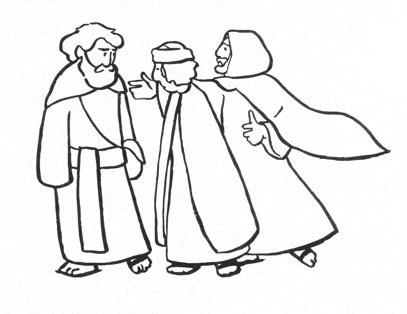 Road To Emmaus Coloring Page