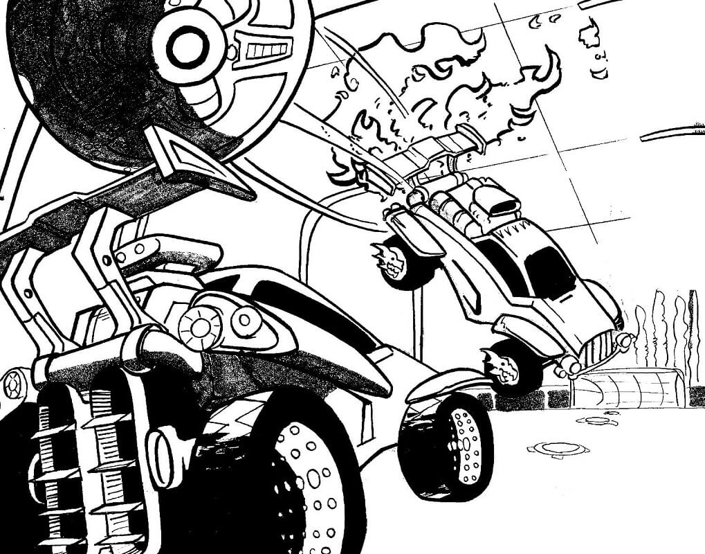 Rocket League 4 Coloring Page Free Printable Coloring Pages For Kids