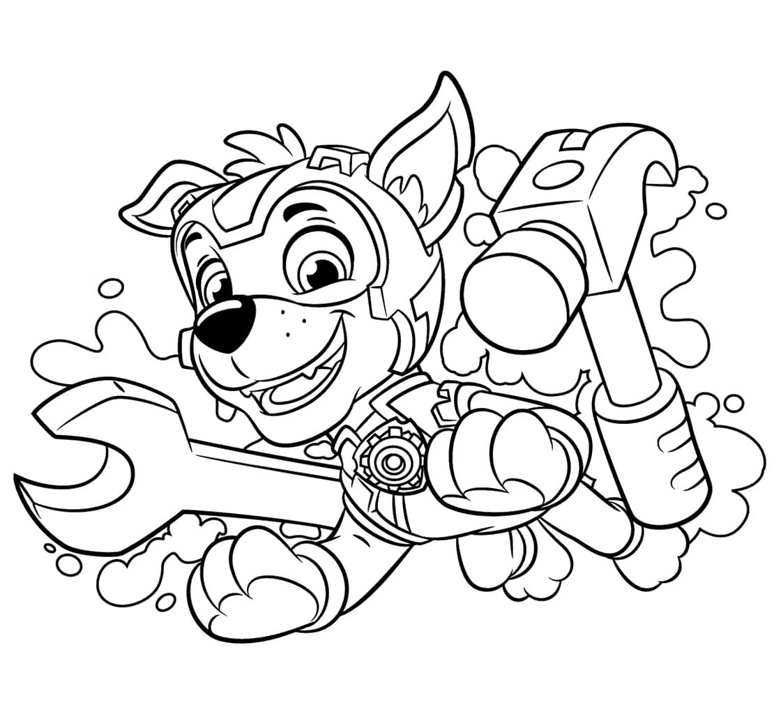 Rocky From Paw Patrol Mighty Pups Coloring Page Download Print Or Color Online For Free