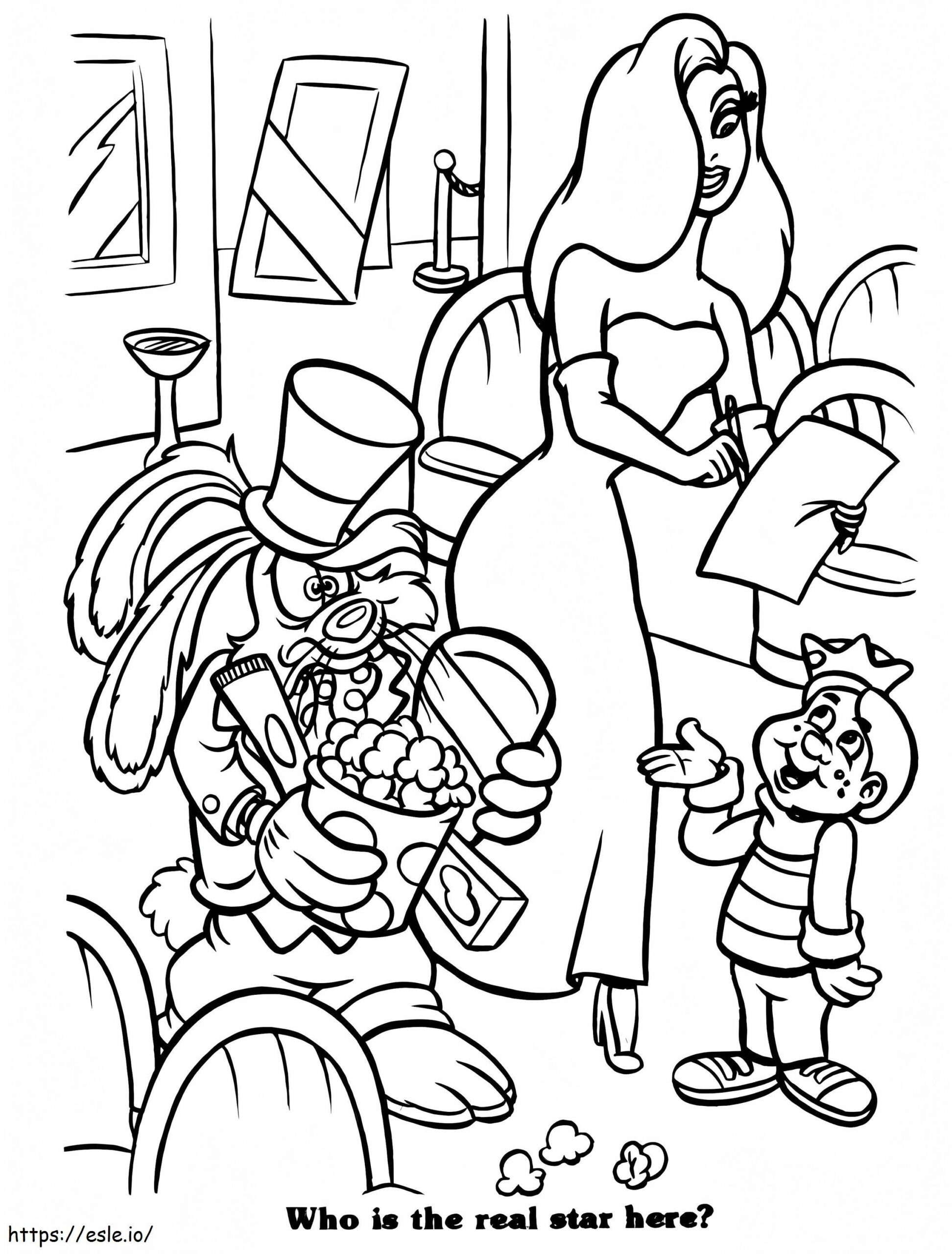 Roger Rabbit And Jessica Coloring Page