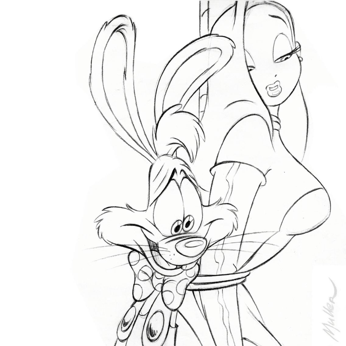 Roger Rabbit And Jessica Rabbit Coloring Pages