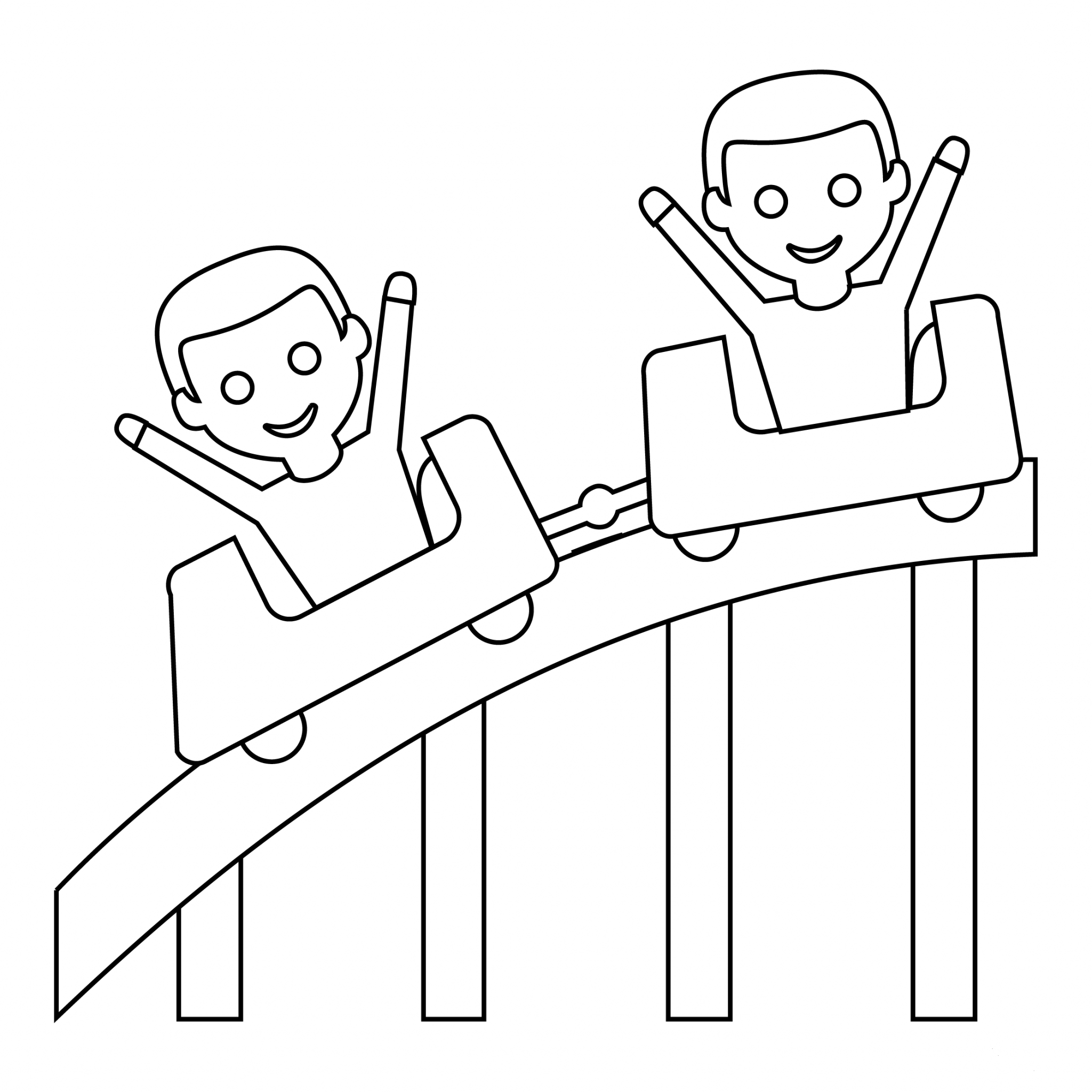 Roller Coaster Coloring Page ColouringPages