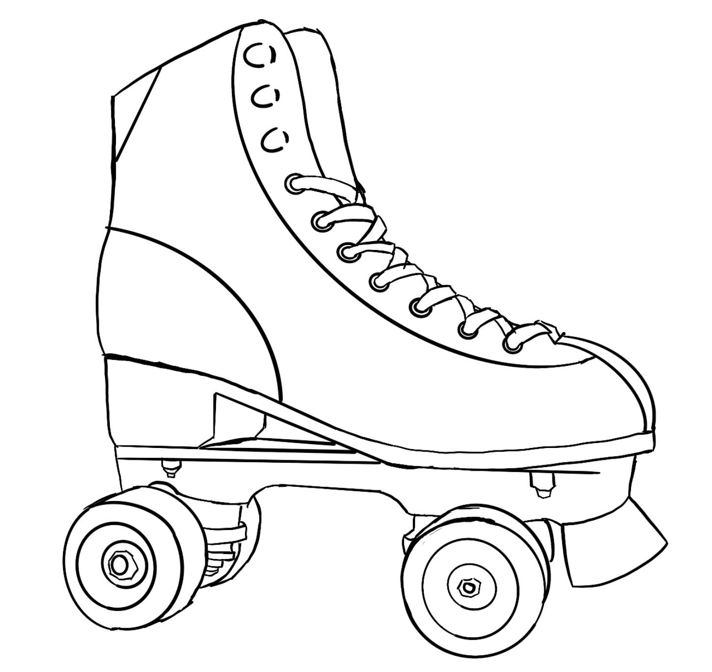 Roller Skates Coloring Pages Coloring Home