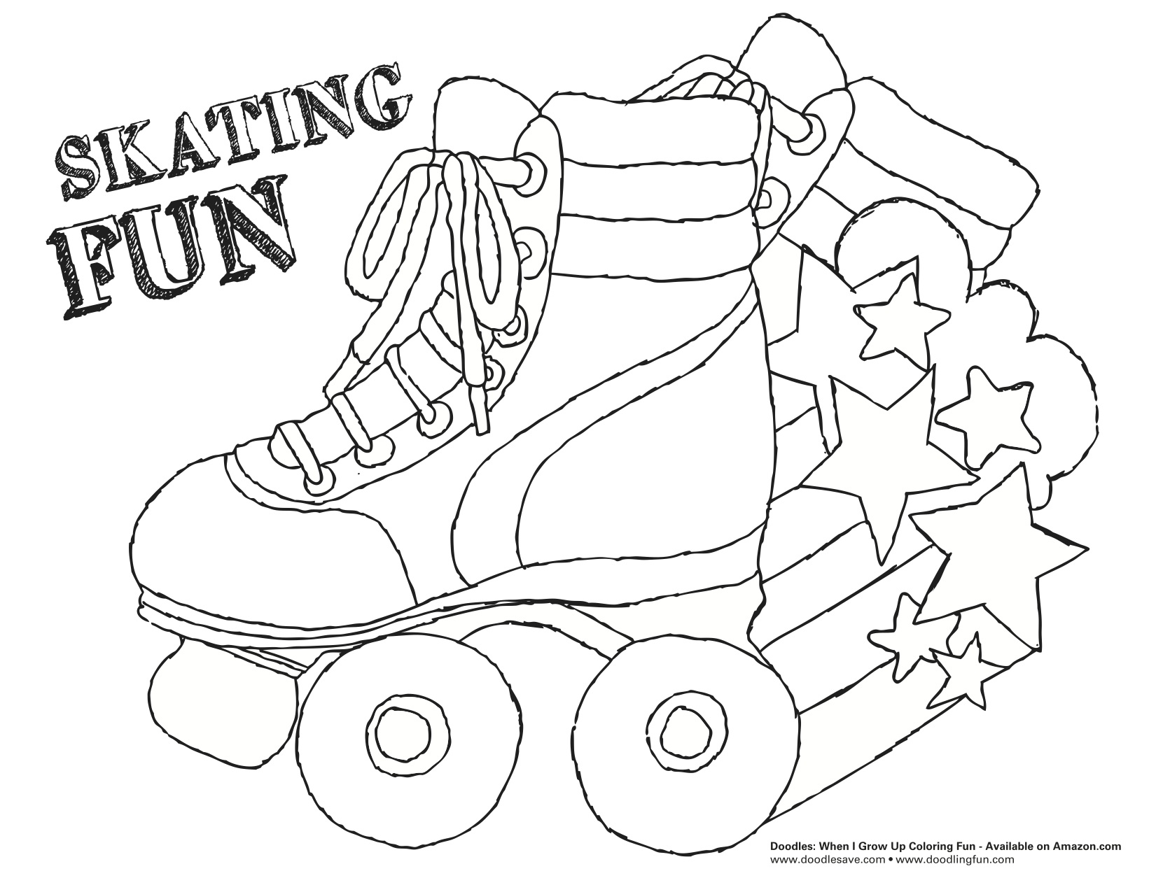 Roller Skating Coloring Page Coloring Home