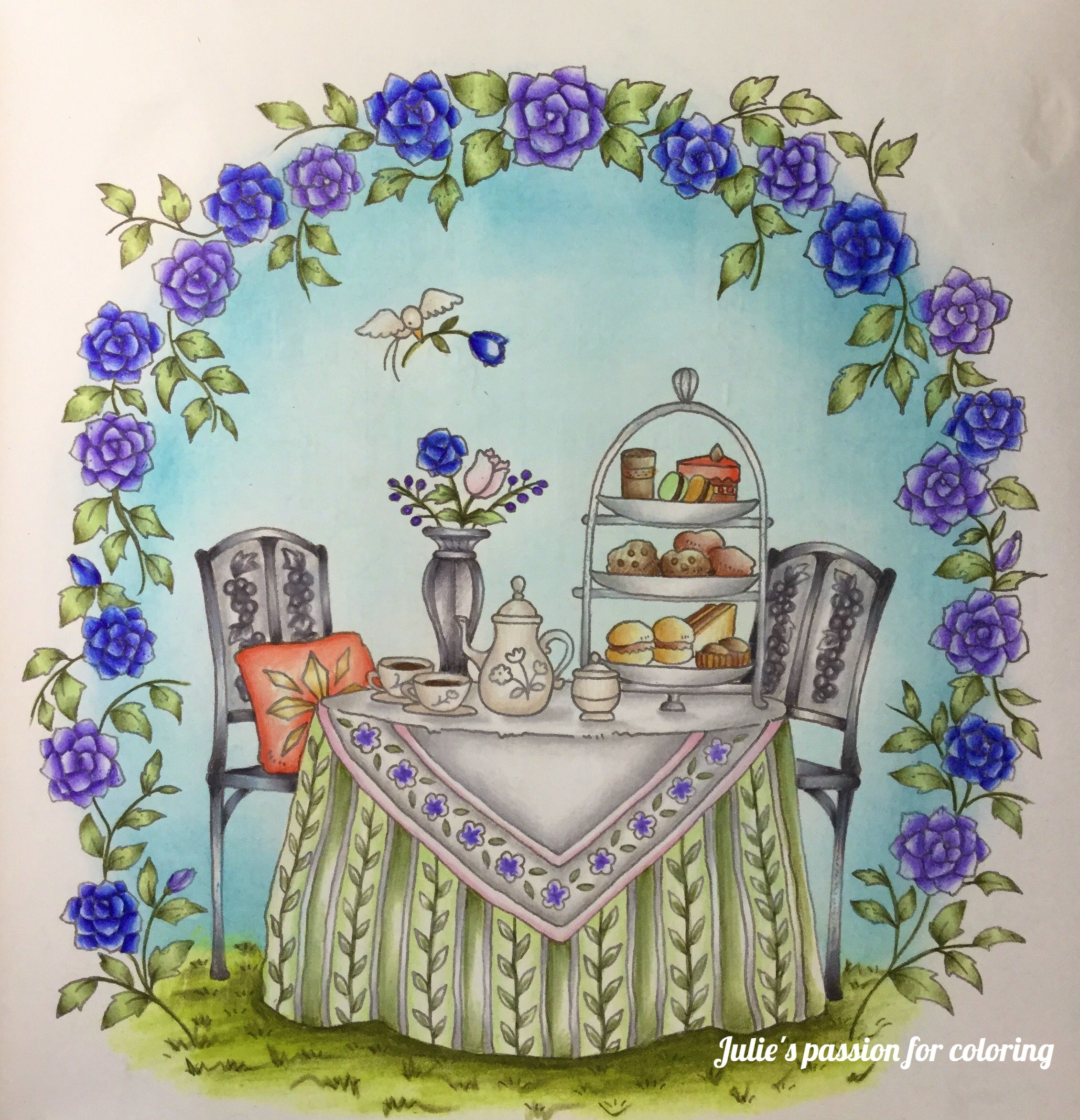 Romantic Country By Eriy Colored By Julie S Passion For Coloring Romantic Country Love