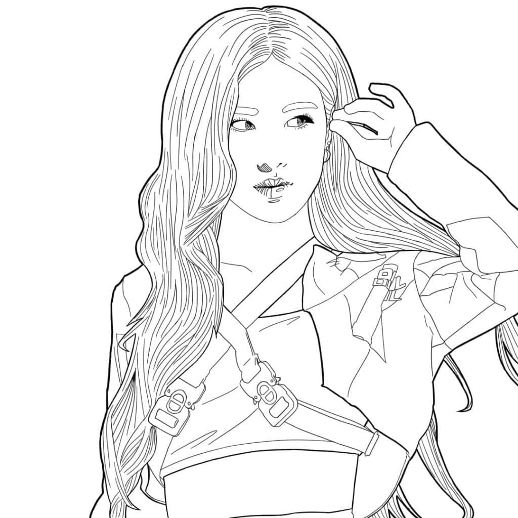 Rose Blackpink Coloring Page Download Print Or Color Online For Free