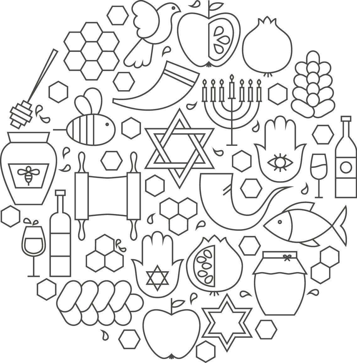 Rosh Hashanah Coloring Pages