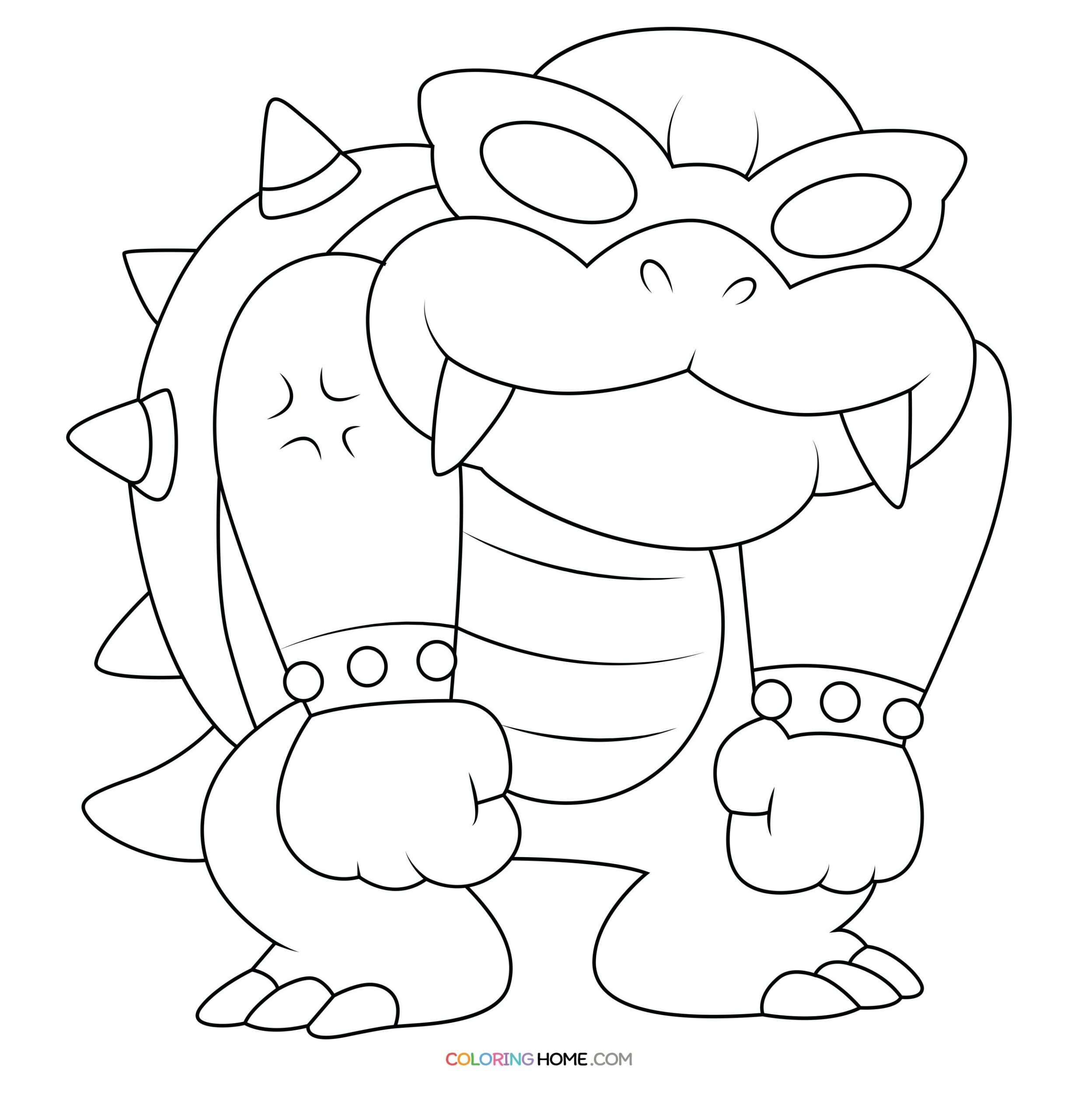 Roy Koopa Coloring Pages Coloring Nation