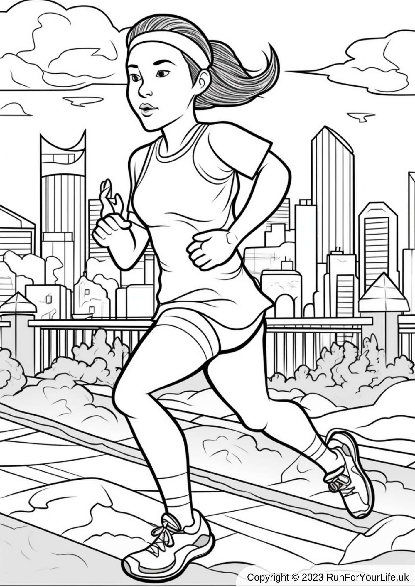 Running Coloring Pages