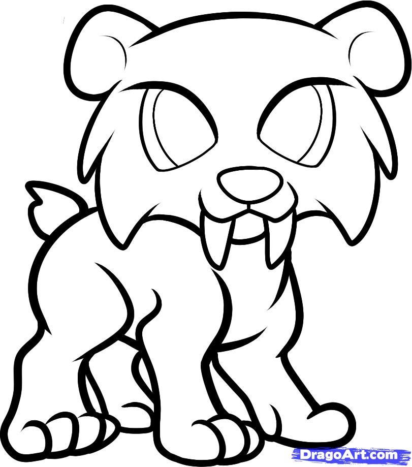 Saber Tooth Tiger Coloring Page At GetColorings Free Printable Colorings Pages To Print