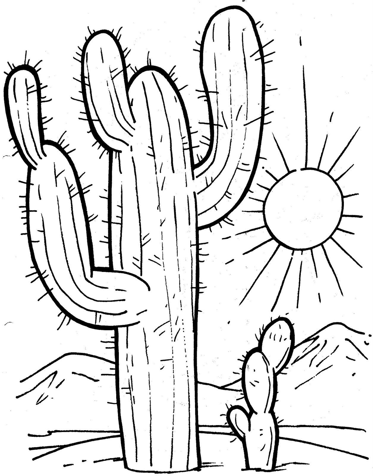 Cactus Color Page