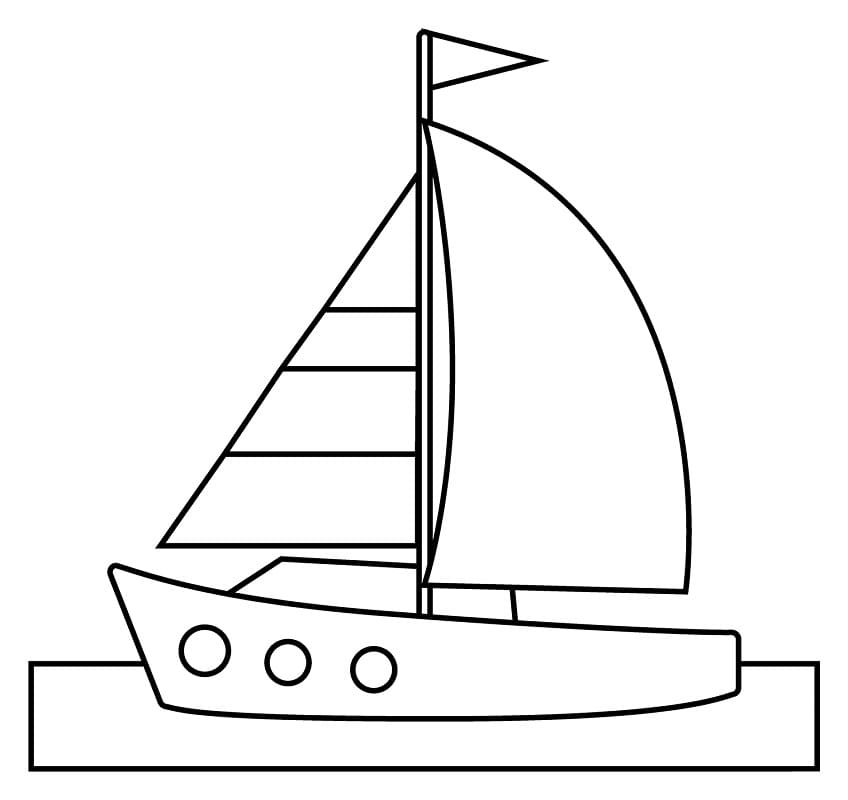 Sailboat Coloring Pages