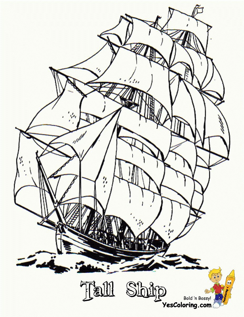 Sailing Ships Coloring Pages Coloring Home