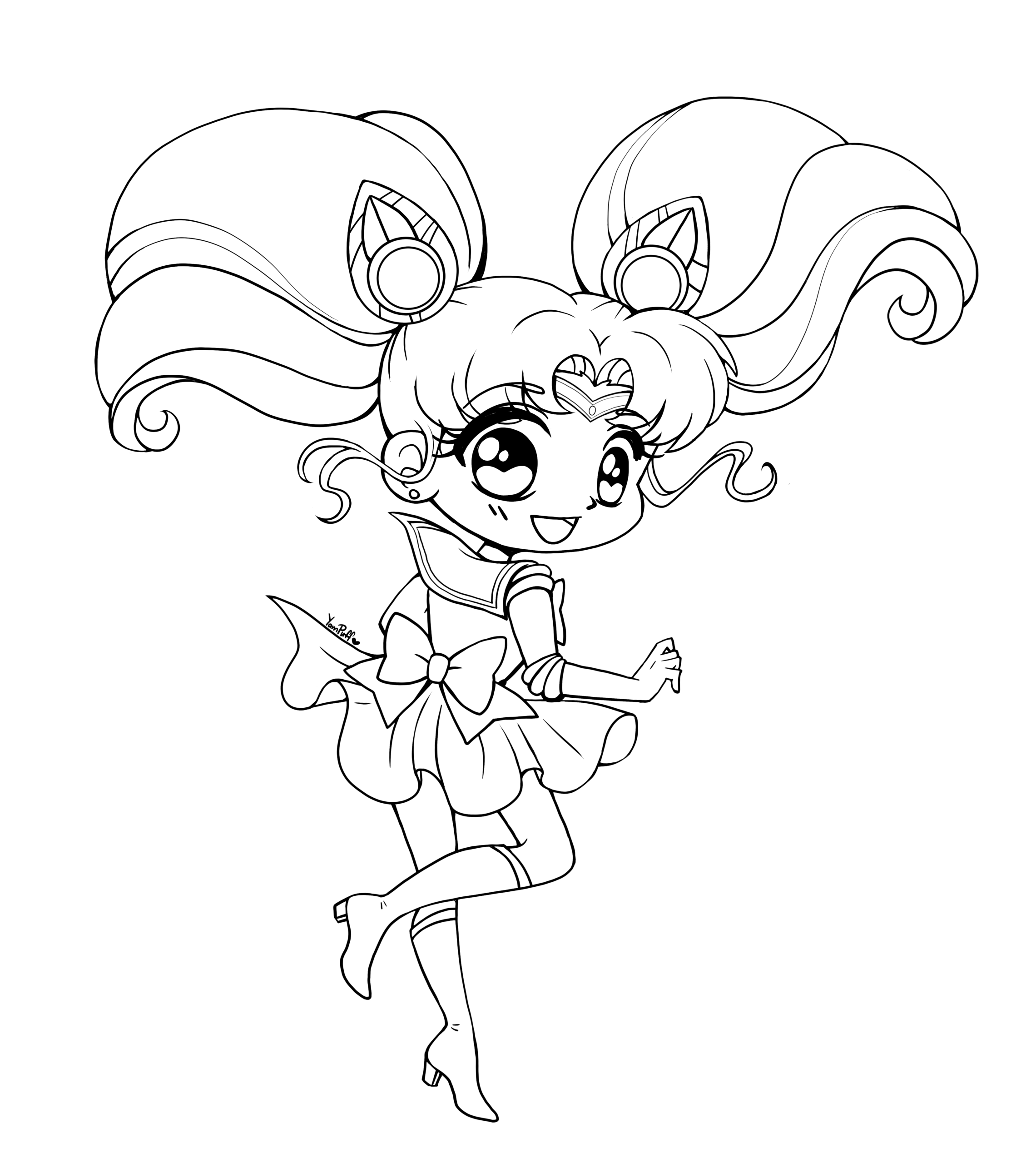 Sailor Chibi Moon Coloring Page By YamPuff YamPuff S Stuff