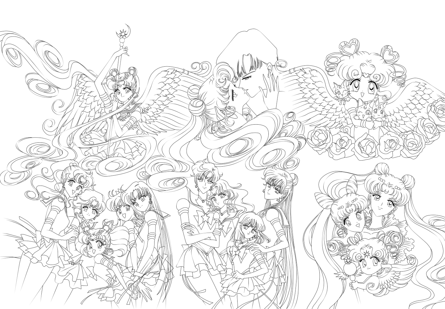 Sailor Moon Coloring Pages For Adults Thekidsworksheet