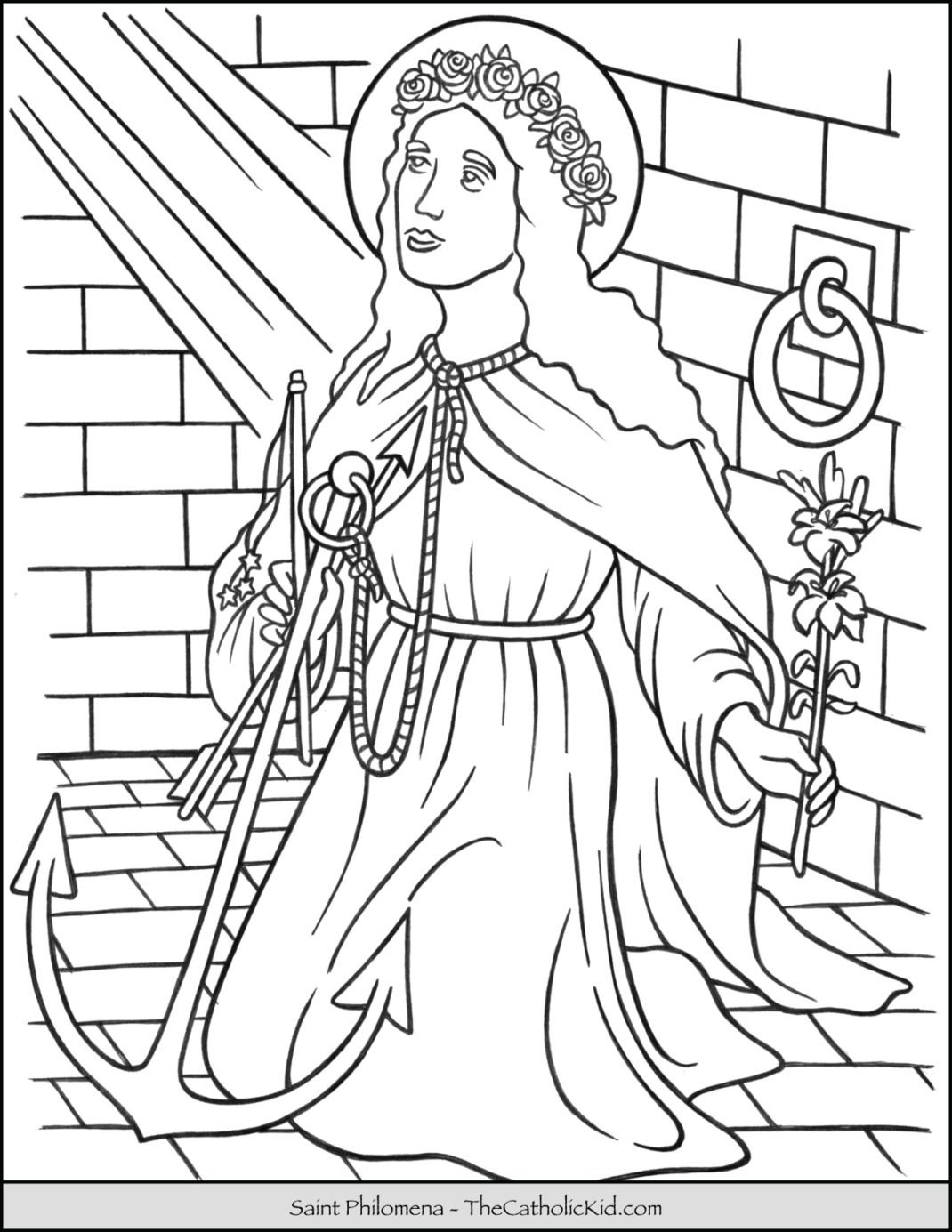 Saint Coloring Pages The Catholic Kid