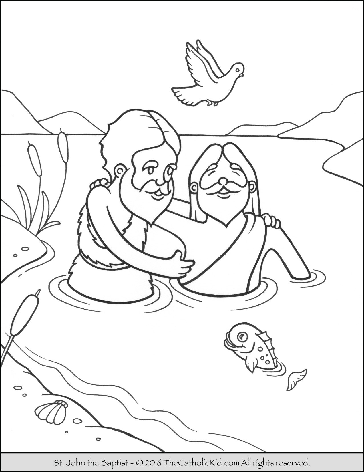 Saint John The Baptist Coloring Pages The Catholic Kid