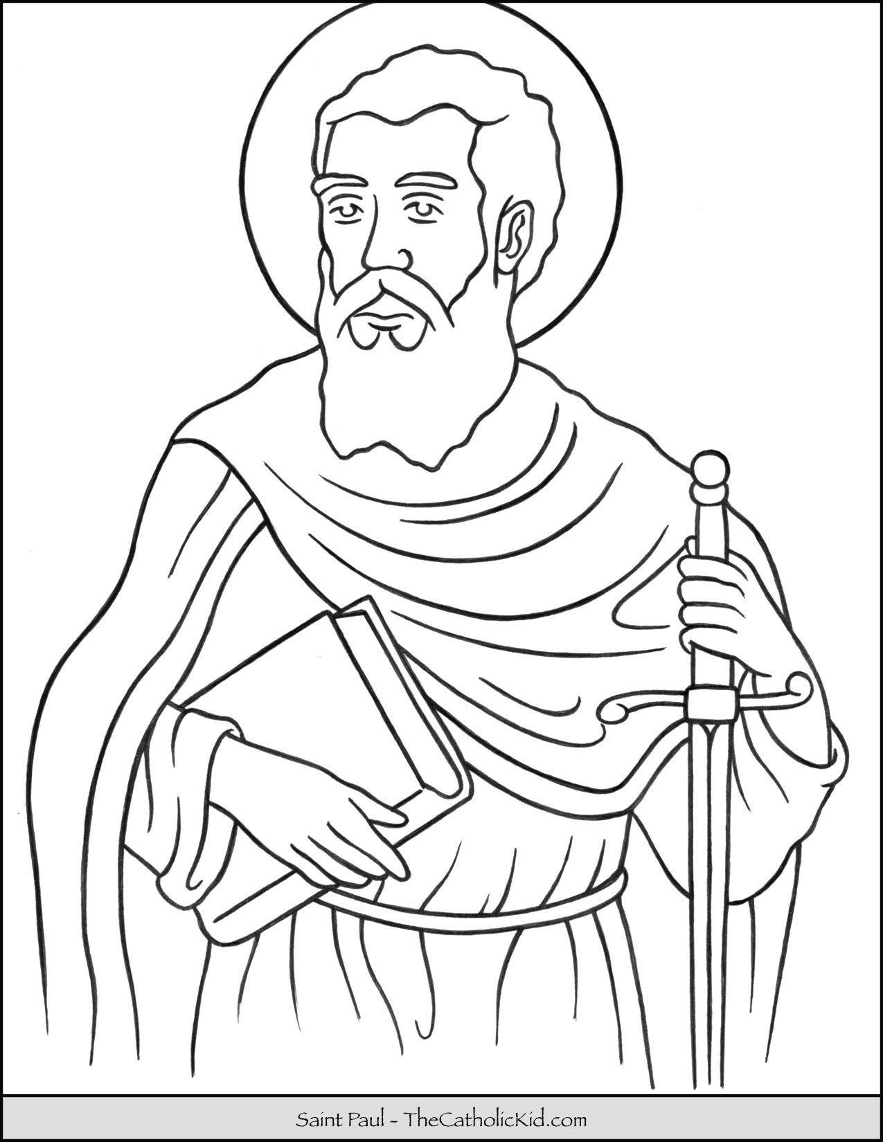 Apostle Paul Writing Coloring Page