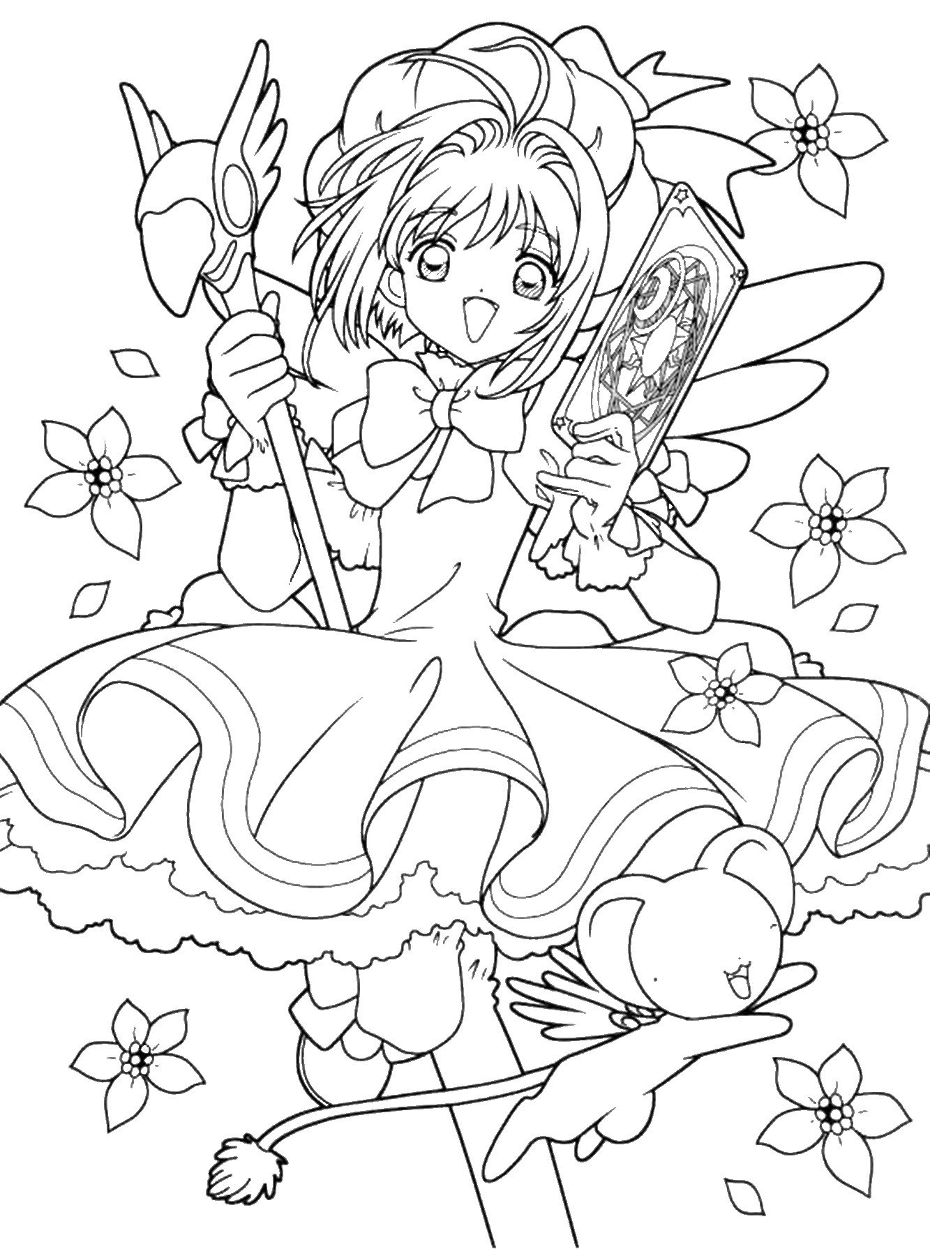 Sakura Coloring Pages