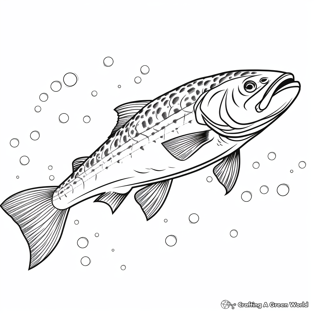 Salmon Coloring Pages Free Printable