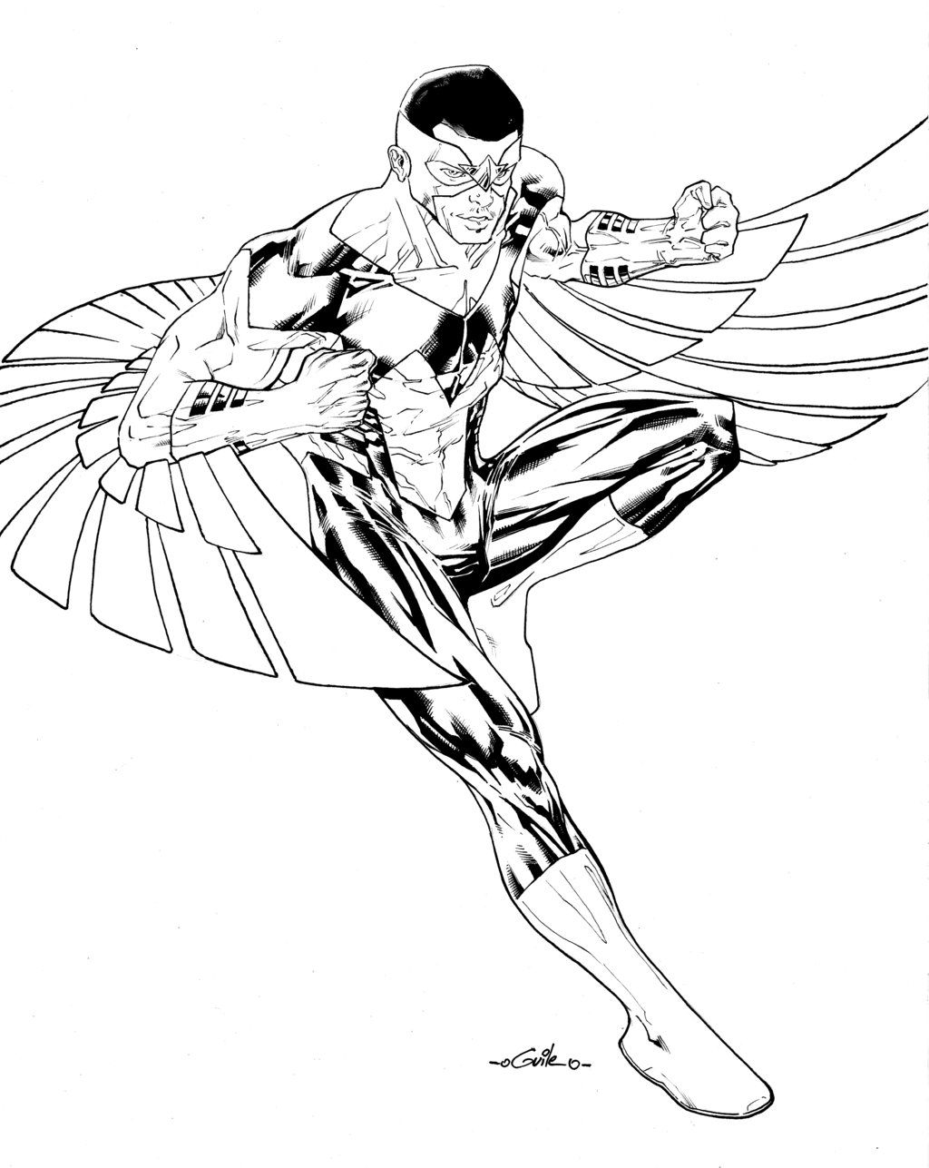 Sam Wilson The Falcon By Spiderguile Avengers Coloring Avengers Coloring Pages Avengers