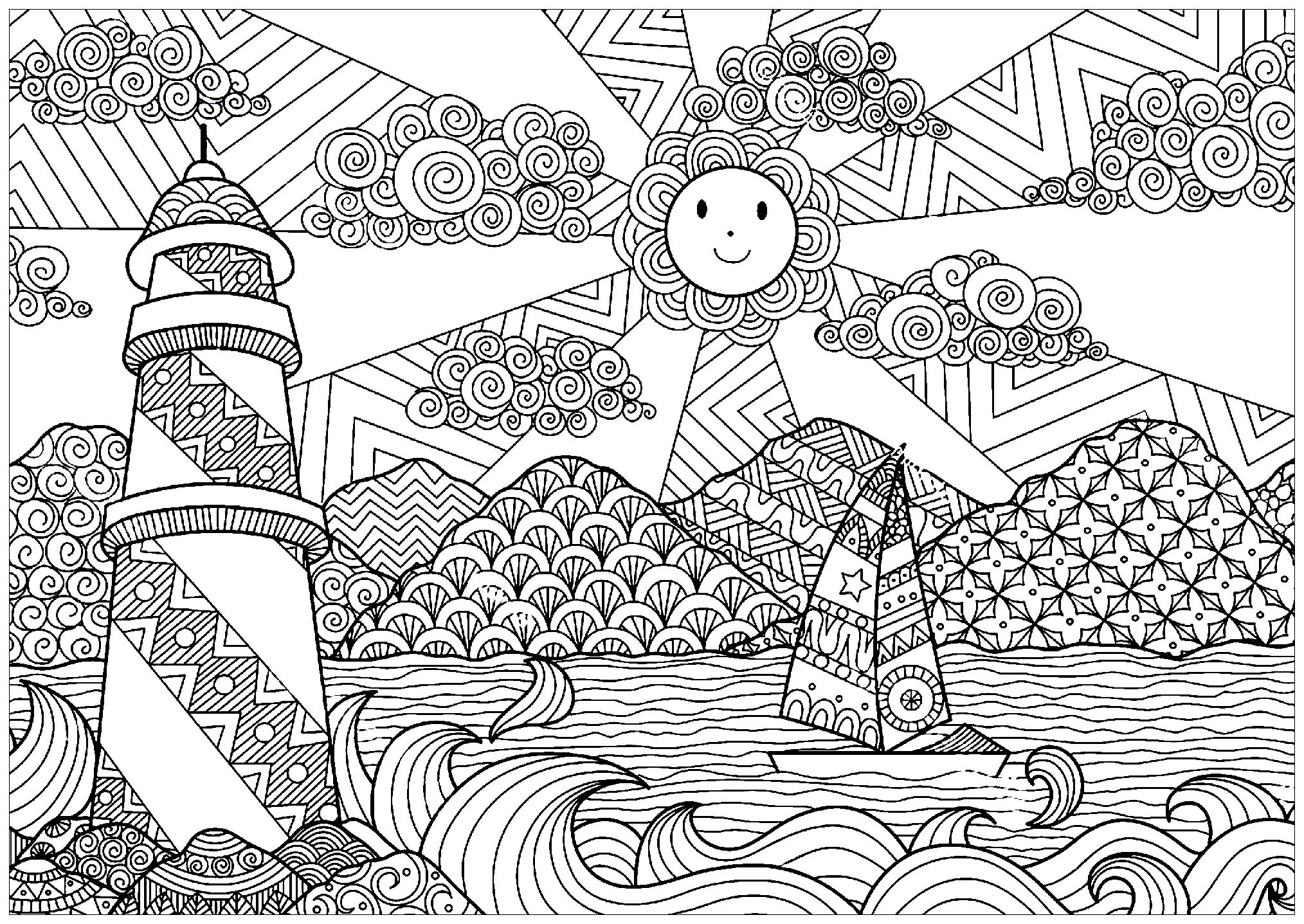 Sample Coloring Pages Scenery