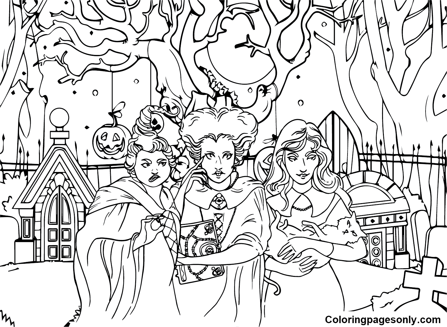 Sanderson Sisters Printable Hocus Pocus Coloring Pages Free Printable Templates