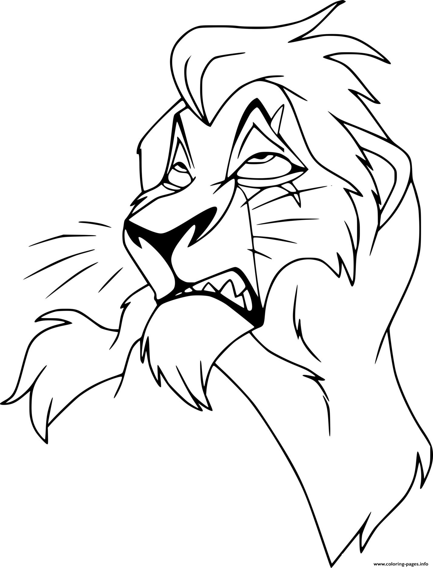 Scar The Lion King Kids Coloring Pages