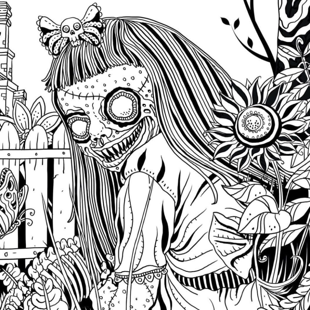 Scary Coloring Pages For Adults Free Coloring Pages Scary Coloring Pages Monster Coloring