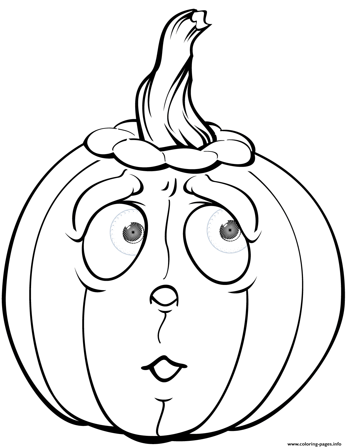 Scary Pumpkin Coloring Pages Learny Kids