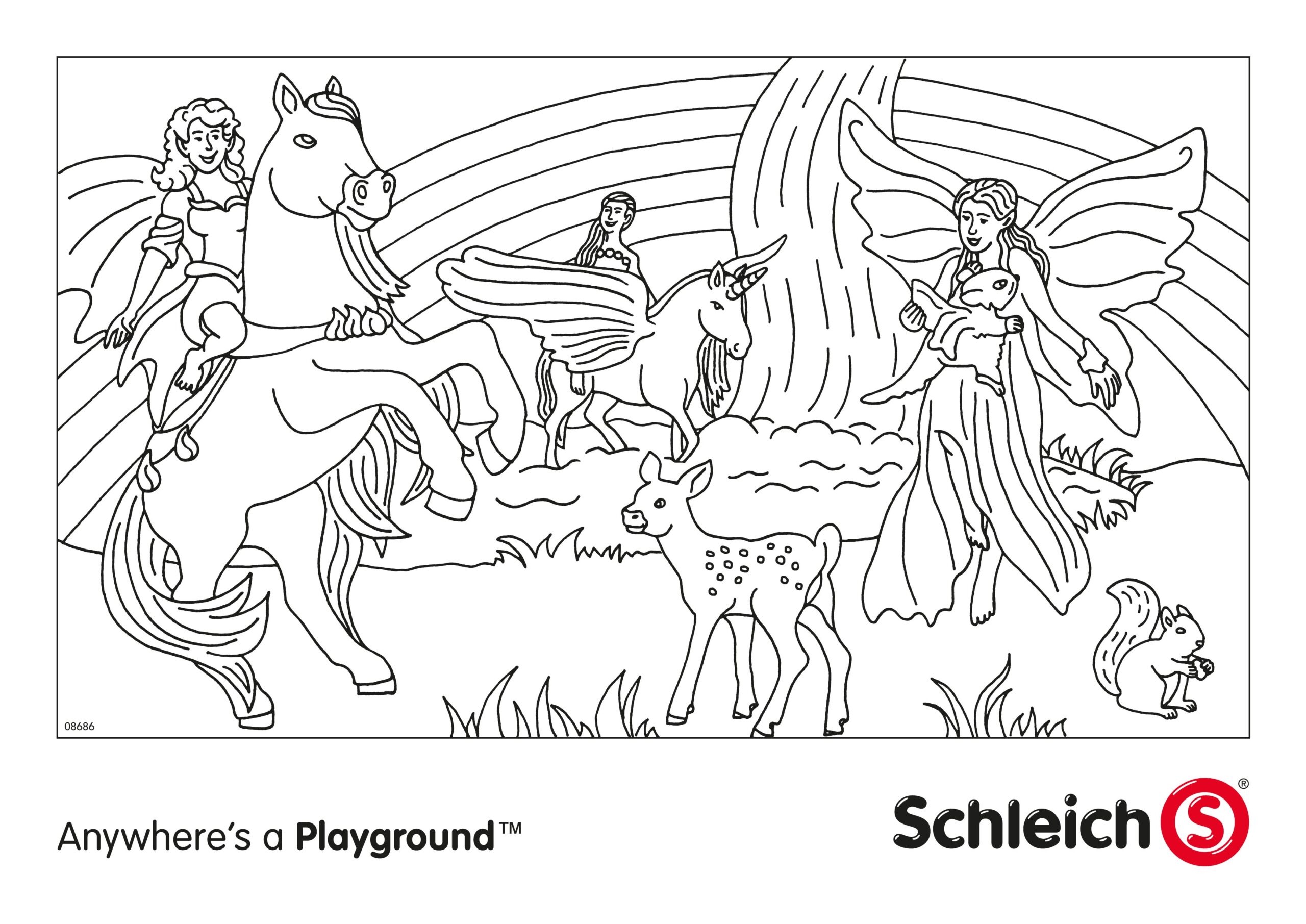 Schleich Coloring Pages Sketch Coloring Page