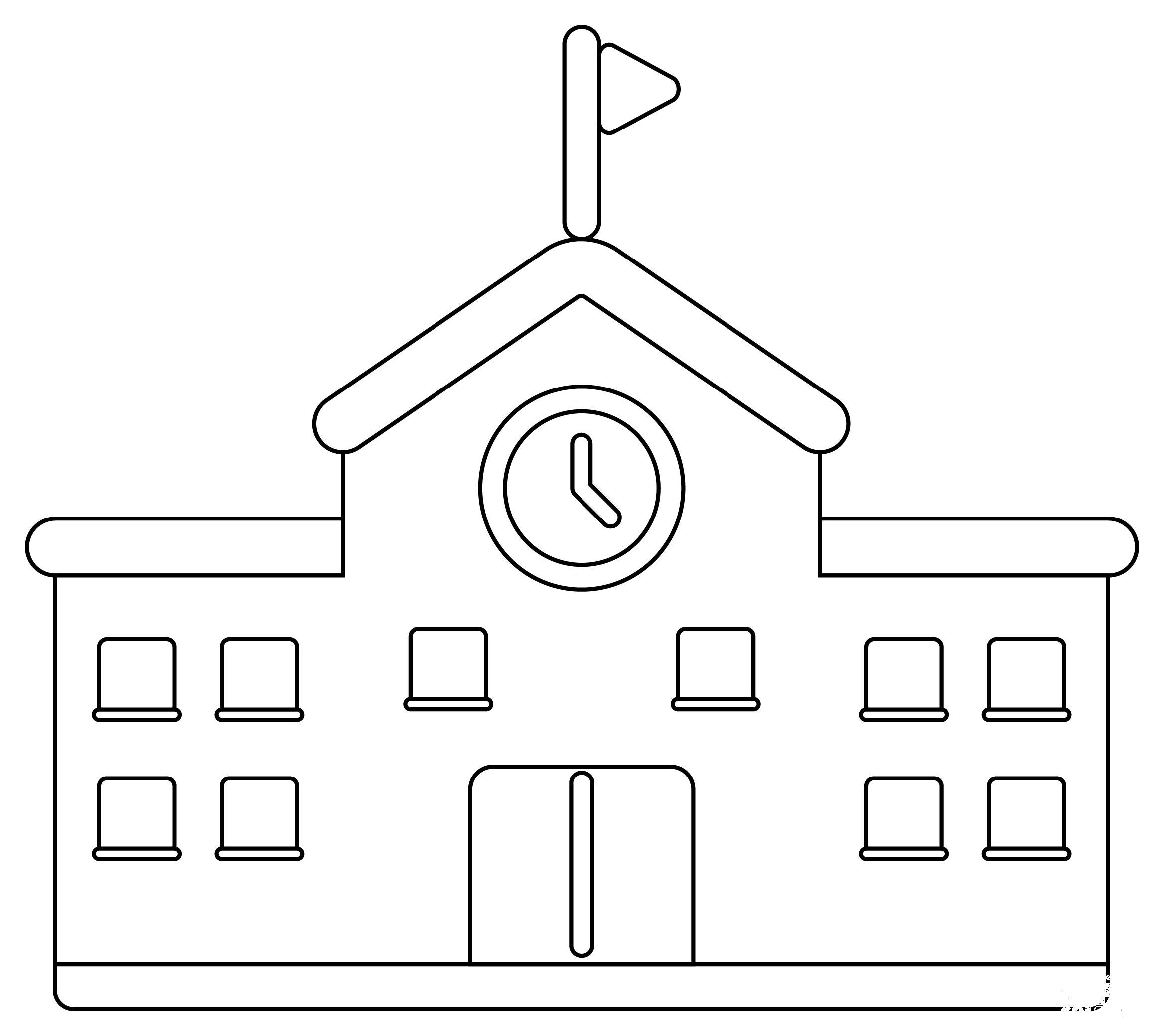 School House Coloring Page ColouringPages
