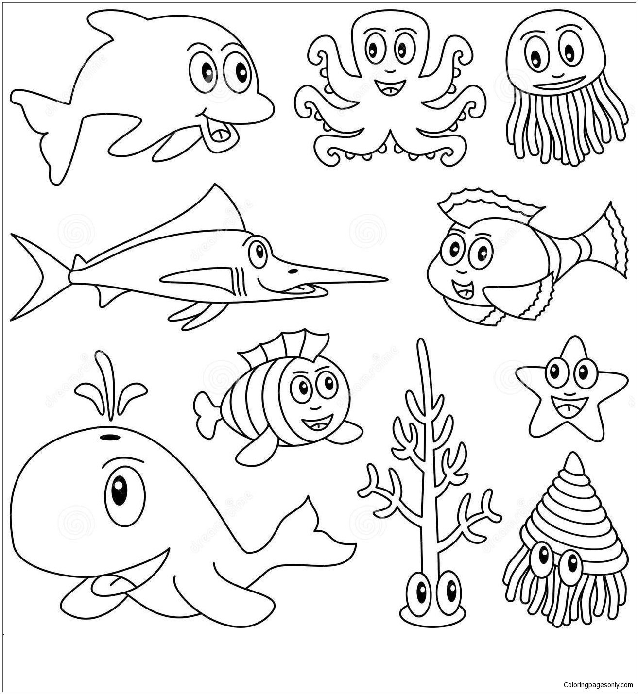 Sea Creature Printable Sea Animals