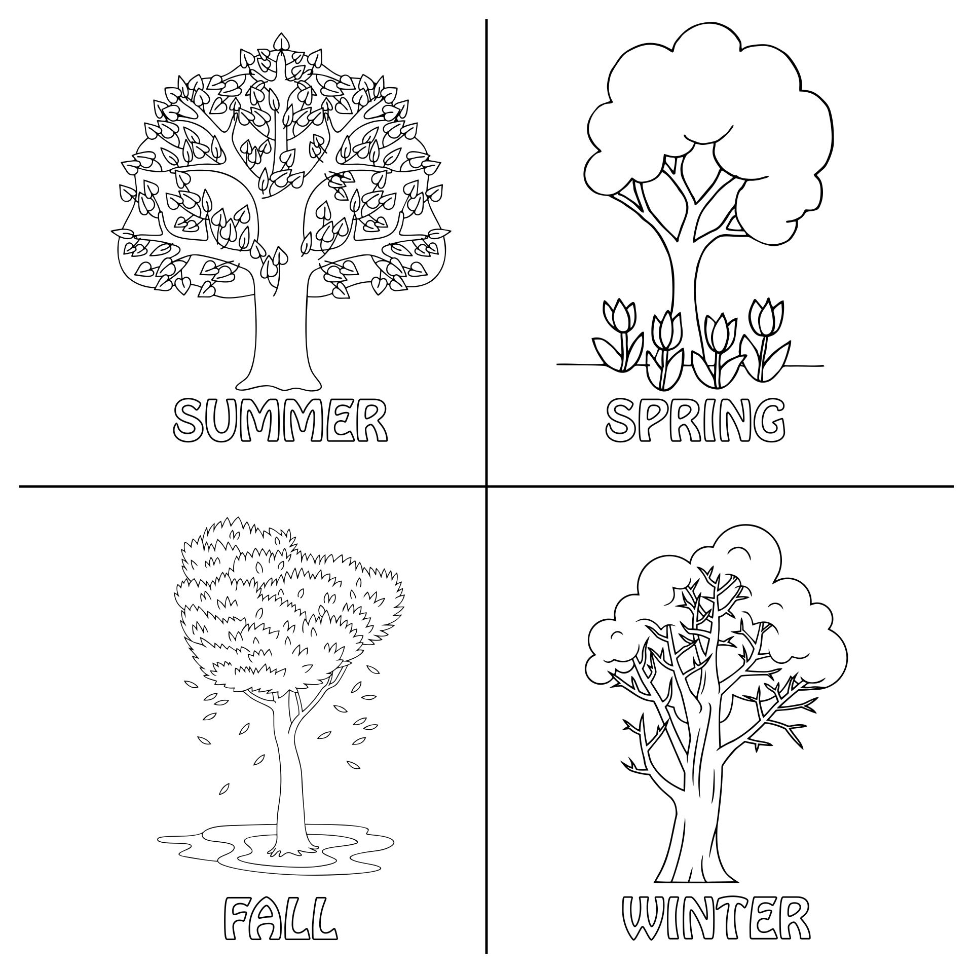 Seasons Preschool Coloring Pages 10 Free PDF Printables Printablee