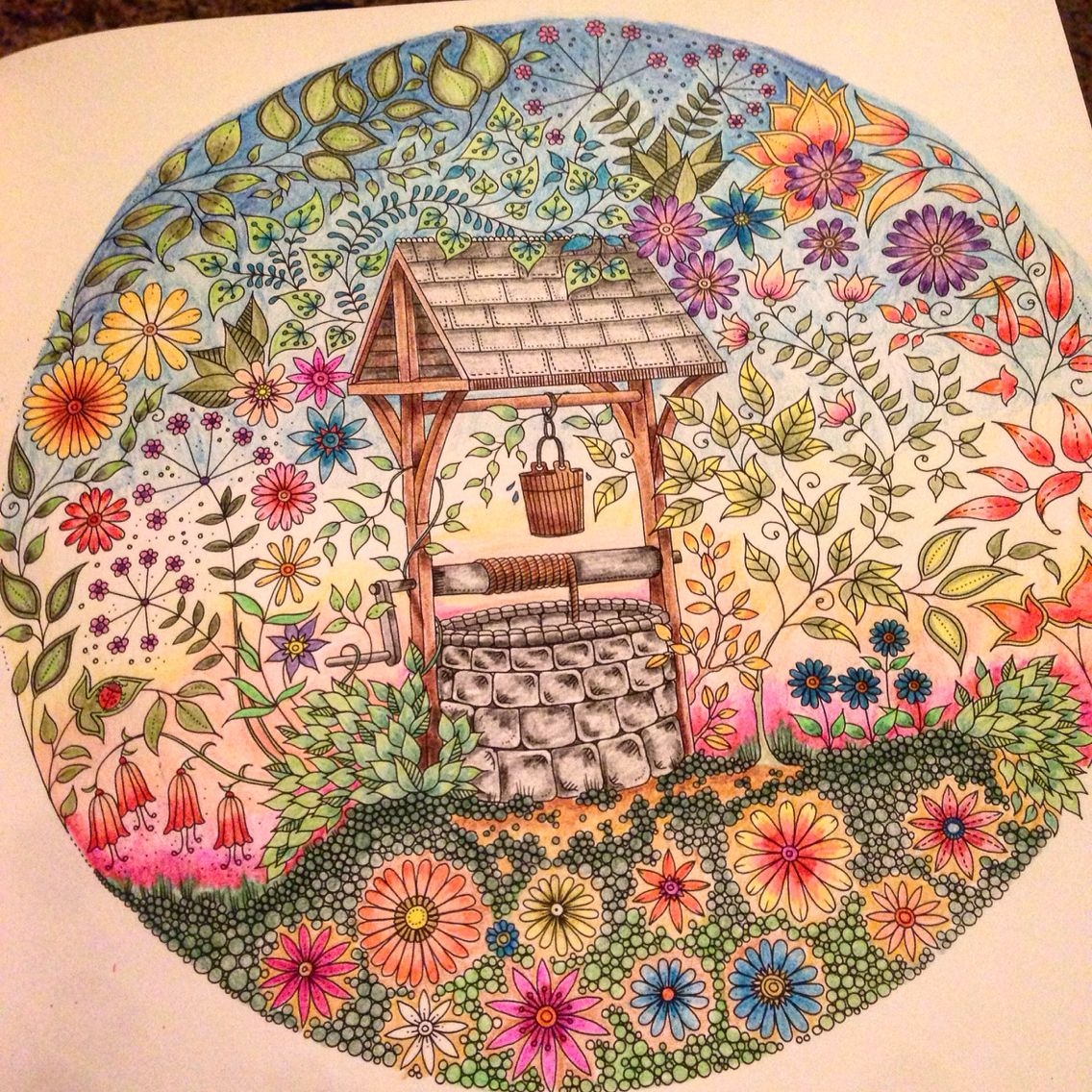 Secret Garden Coloring Pages Finished