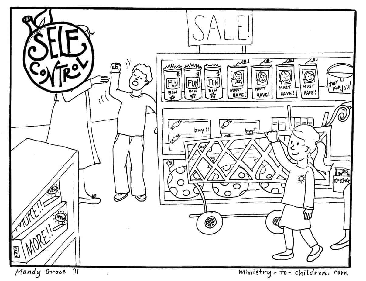 Self Control Coloring Page Fruit Of The Spirit Printables