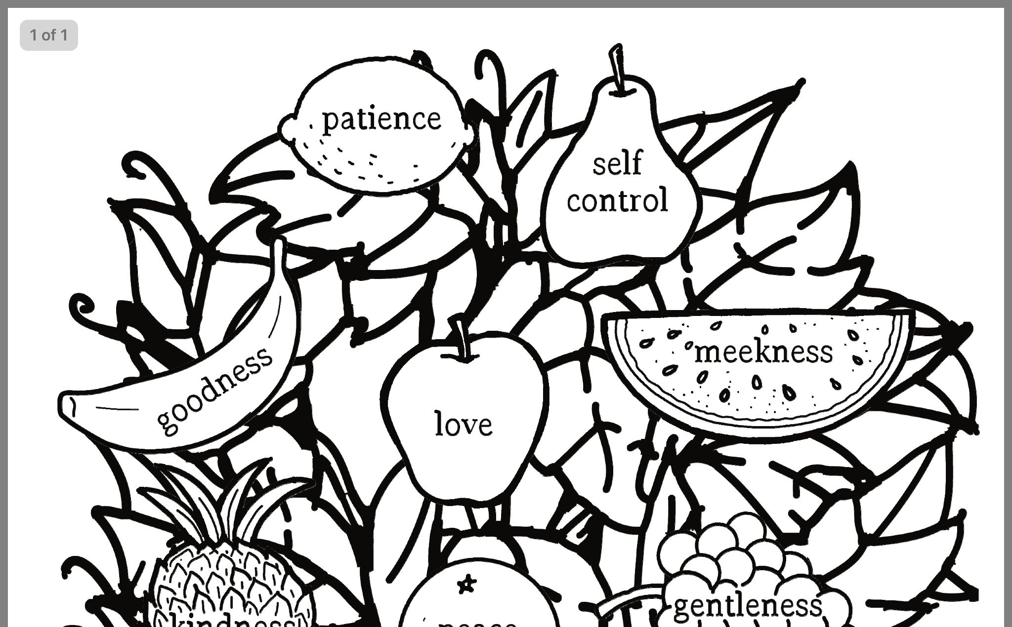 Self Control Coloring Page