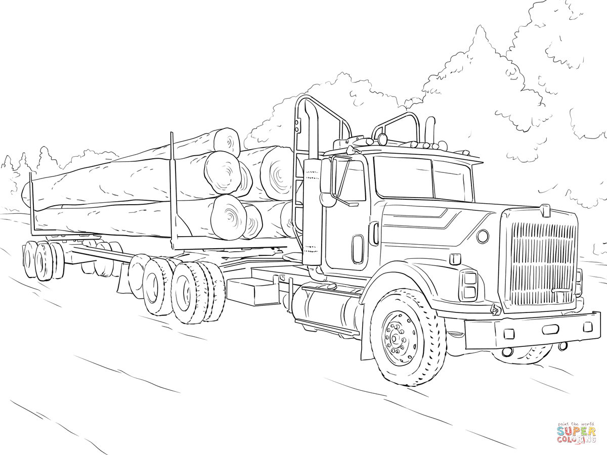 Coloring Pages Of Semi Trucks